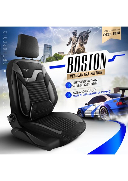 Panda Boston Serisi Velucantra Kumaş Oto Koltuk Kılıfı - Tam Set modelleri