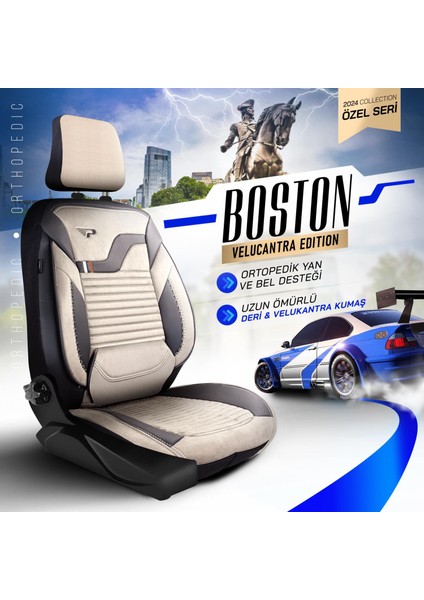 Panda Boston Serisi Velucantra Kumaş Oto Koltuk Kılıfı - Tam Set modelleri