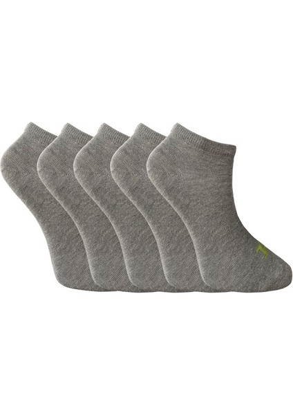 5'li Patik Çorap İkili Gri