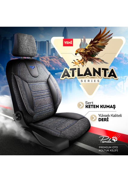 Panda Atlanta Serisi Keten Kumaş Oto Koltuk Kılıfı - Tam Set fiyatları