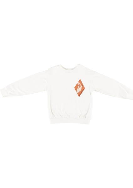 Kız Çocuk Baskı Detaylı Sweatshirt