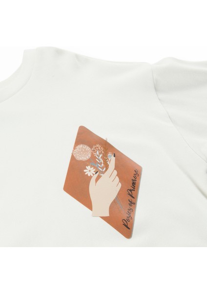 Kız Çocuk Baskı Detaylı Sweatshirt