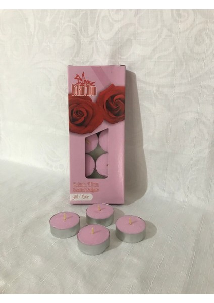 Kaya Mum 10'lu Gül / Rose Kokulu Tealight Mum