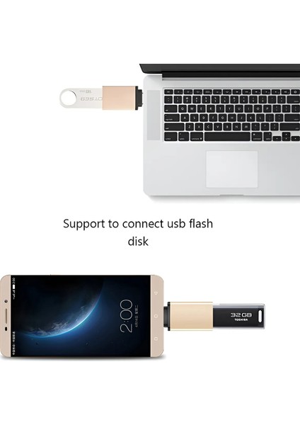 Type-C To USB 3.0 Yüksek Hızlı Veri Aktarımı Otg Çevirici Dönüştürücü