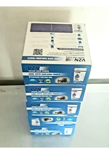 Süt Saklama Poşeti 20'li 5 Paket (100 Poşet)