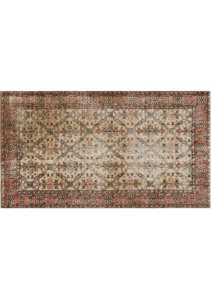 Taşlaşmış Zamanların Hüznü Eskitme Vintage Halı 117 x 210 cm 10177