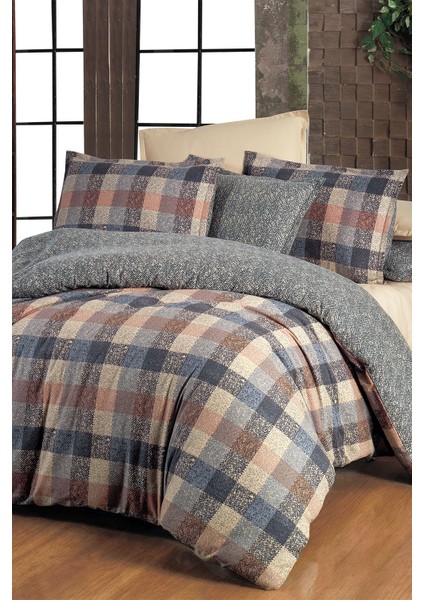 Rona Bej Çift Kişilik Pamuk Flanel (Pazen) Nevresim Takımı