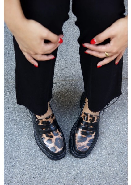 Vargas Leopar Kadın Loafer Makosen fırsatları