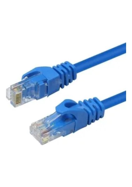 YK Desing 15 Metre Cat6 Kablo 15 Metre Ethernet Kablosu 15 Metre Internet Kablosu 15 Metre Mavi Cat6 Kablo