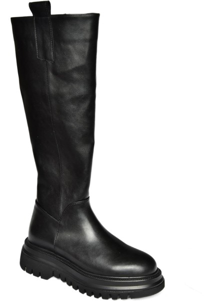 R312401309 Siyah Kalın Tabanlı Kadın Çizme indirimleri