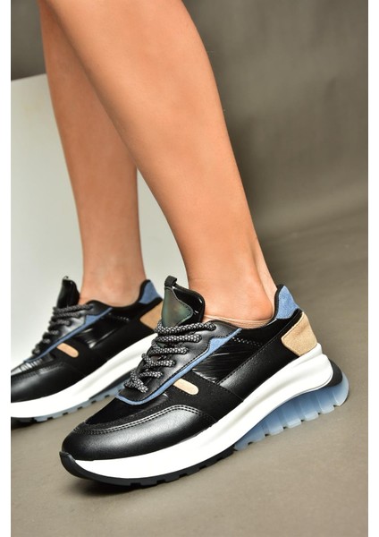 R312911909 Siyah Kadın Spor Ayakkabı Sneakers modelleri