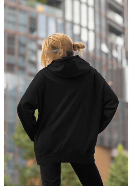 Kapşonlu Basic Sweatshirt Siyah Renk Hoodie fırsatları