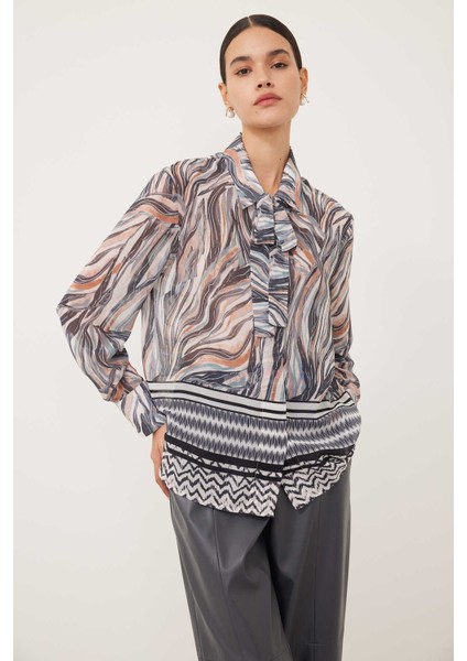 Şifon Empirme Gömlek Standart Renk K2413563_089