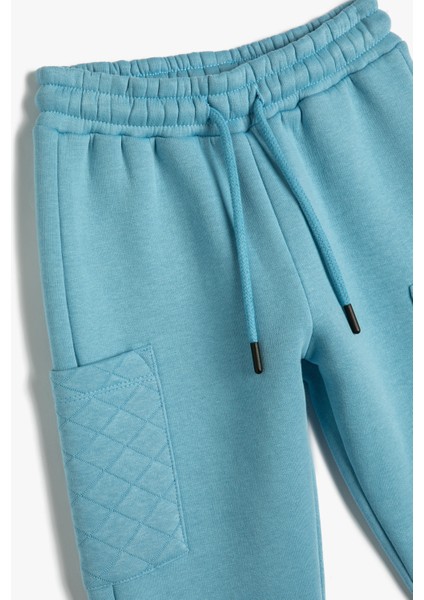 Jogger Eşofman Altı Beli Bağlamalı Cep Detaylı Şardonlu modelleri