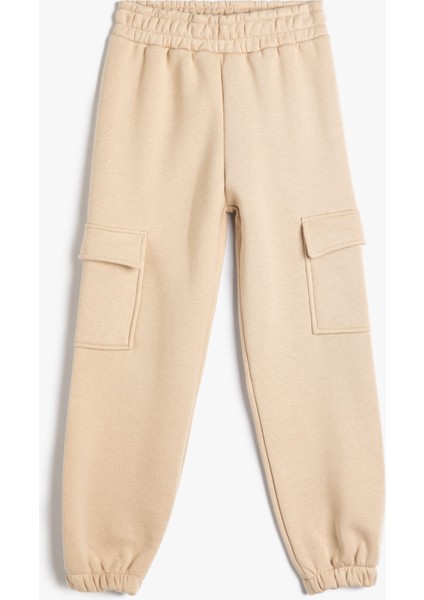 Basic Jogger Eşofman Altı Cep Detaylı Beli Lastikli Şardonlu