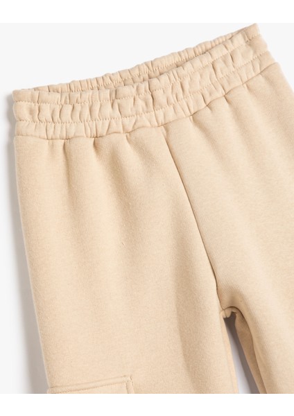 Basic Jogger Eşofman Altı Cep Detaylı Beli Lastikli Şardonlu modelleri