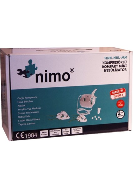 Kompresörlü Kompakt Mini Nebülizatör