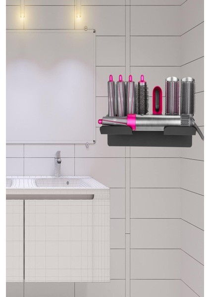 Cihaz Aksesuar STANDI Antrasit Airwrap Düzleştirici Şekillendirici STAND Dyson Uyumlu STAND fiyatları