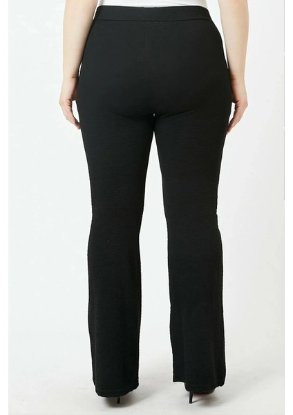 Büyük Beden Ispanyol Paça Çelik Örme Kumaş Toparlayıcı Esnek Tayt Pantolon modelleri