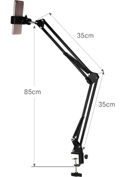 Telefon Tripodu 360 Derece Ayarlanabilir Masaüstü Süspansiyonlu Üst Çekim Youtuber yayıncı standı modelleri