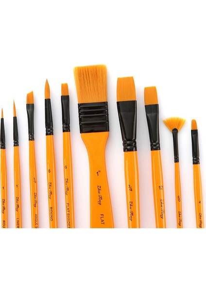 10 Adet Boya Fırçaları Seti Kiti Sanatçı Paintbrush (Yurt Dışından)