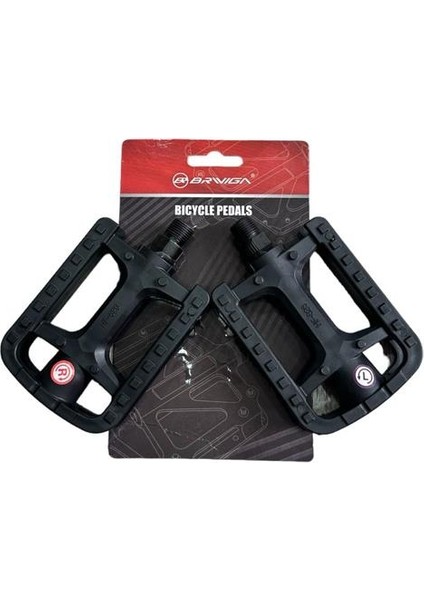 Brıvıga Pedal HF-826 Mtb/trekkıng Tek Parça Plastik Siyah 112X78MM 324G/PR