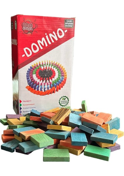 Domino 100 Parça Doğal Ahşap