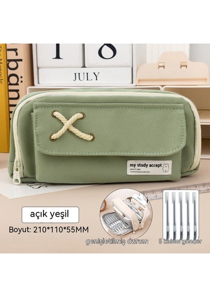 Minimalist Kalem Çantası Büyük Kapasiteli Kızlar, Erkekler ve Kızlar Ilkokul ve Ortaokul Öğrencileri Için Yeni Popüler Kırtasiye Kalem Kutusu (Beş Kalem Gönder) (Yurt Dışından) modelleri