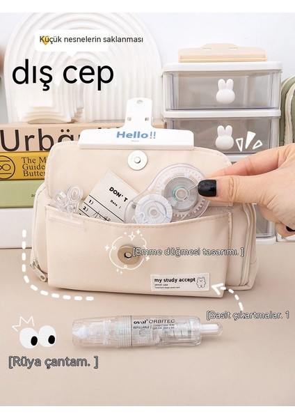 Minimalist Kalem Çantası Büyük Kapasiteli Kızlar, Erkekler ve Kızlar Ilkokul ve Ortaokul Öğrencileri Için Yeni Popüler Kırtasiye Kalem Kutusu (Beş Kalem Gönder) (Yurt Dışından) indirimleri