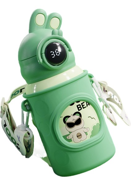 Çocuk Termos Bardak Sevimli Taşınabilir Bayan Büyük Göbek Bardak 316 Paslanmaz Çelik Akıllı Ekran Sıcaklık Su Bardağı (Yurt Dışından)