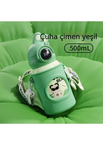 Çocuk Termos Bardak Sevimli Taşınabilir Bayan Büyük Göbek Bardak 316 Paslanmaz Çelik Akıllı Ekran Sıcaklık Su Bardağı (Yurt Dışından) indirimleri