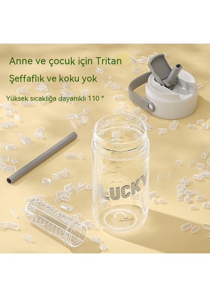 Pipetli Bardak, Büyük Kapasiteli Su Bardağı, Güzel Görünümlü Bardak, Çocuklar ve Yetişkinler Için Yazlık Plastik Bardak, Bağımsız Çay Deposu (Yurt Dışından)