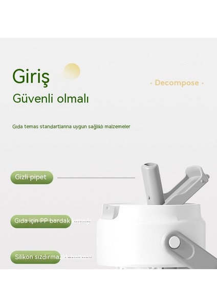 Pipetli Bardak, Büyük Kapasiteli Su Bardağı, Güzel Görünümlü Bardak, Çocuklar ve Yetişkinler Için Yazlık Plastik Bardak, Bağımsız Çay Deposu (Yurt Dışından)