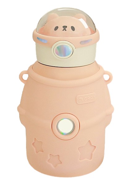 Termos Bardak Büyük Kapasiteli 316 Paslanmaz Çelik Su Isıtıcısı Astronot Sevimli Karikatür Çocuk Su Bardağı (Yurt Dışından)