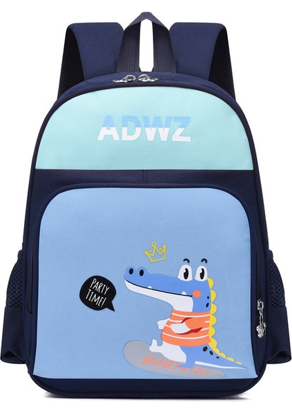 Karikatür Timsah Çocuk Omuz Çantası-Aşınmaya Dayanıklı Su Geçirmez Öğrenci Okul Çantası (Yurt Dışından)
