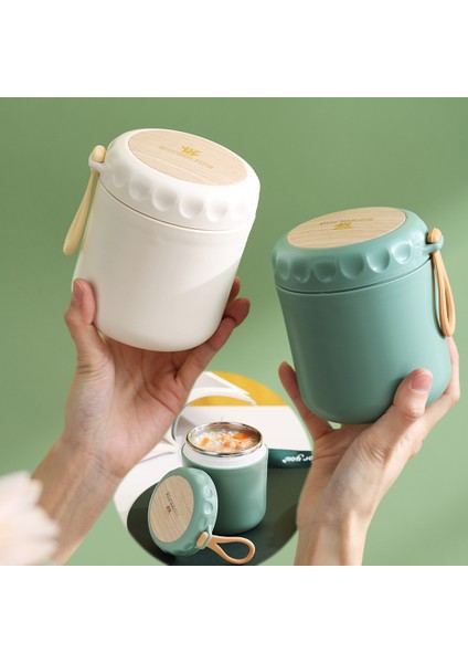 Ins Ahşap Tahıl 304 Çorba Bardağı Öğrenci Kahvaltı Bardağı Süt Bardağı Açık Ofis Salatası Taşınabilir Çorba Püresi Çorba Kavanozu Mikrodalga Isıtmalı (Yurt Dışından) modelleri