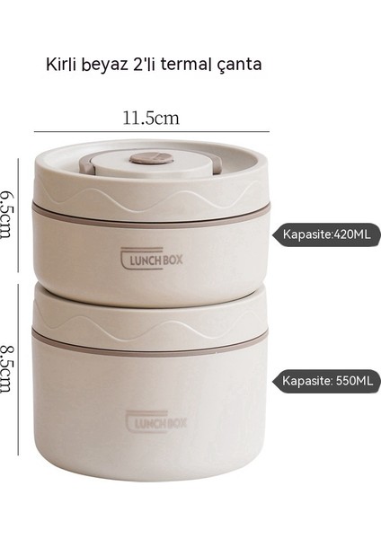 Sıcak Satış 304 Paslanmaz Çelik Yalıtımlı Yemek Kabı Taşınabilir Yuvarlak Çok Katmanlı Ofis Çalışması Öğrenciler Mühürlü Yemek Kabı (Yurt Dışından) indirimleri