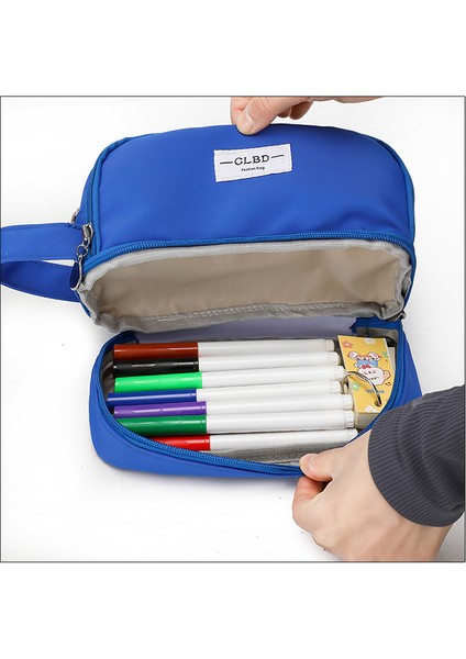 Basit ve Büyük Kapasiteli Çift Katmanlı Kalem Çantası Çok Fonksiyonlu Kırtasiye Çantası Kız Genç Lise Öğrencisi Ins Japon Kırtasiye Kutusu (Yurt Dışından) modelleri