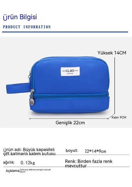 Basit ve Büyük Kapasiteli Çift Katmanlı Kalem Çantası Çok Fonksiyonlu Kırtasiye Çantası Kız Genç Lise Öğrencisi Ins Japon Kırtasiye Kutusu (Yurt Dışından) fırsatları