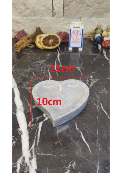 Mermer Kalp Sunumluk Tepsi Dekoratif Çerezlik 2 Parça modelleri