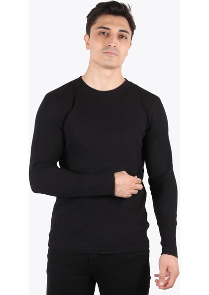 5073-2 Waffle O Yaka Sweat modelleri