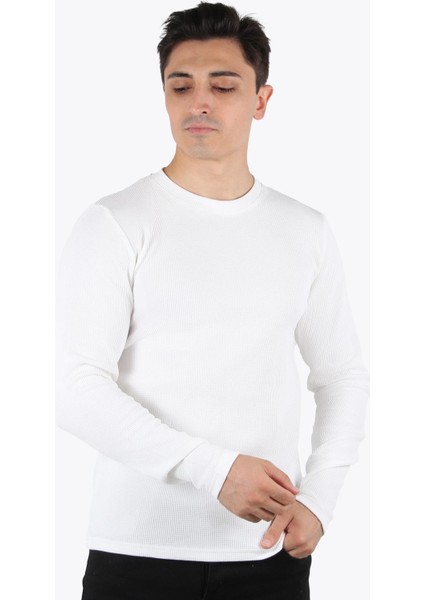 5073-2 Waffle O Yaka Sweat modelleri