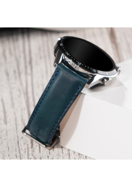 Huawei Watch Gt Gt2 E Gt2e Gt2pro Gt3 Pro Gt3pro Huawei Watch 4 Pro Ultimate Mavi Deri Kordon Kayış 46mm 22mm