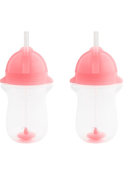 Tıklama Kilitli Uçlu Pipetli Alıştırma Bardağı, 12AY+, 296ML, 2li Paket