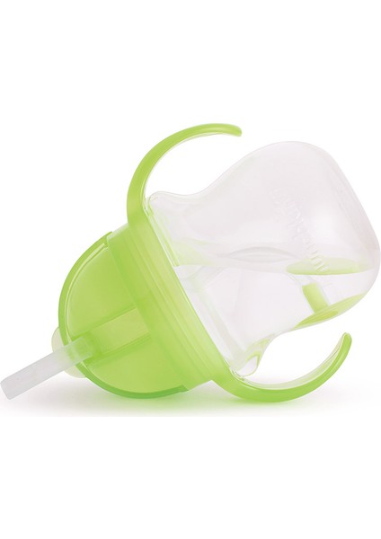 Sabit Vakumlu Beslenme Tabağı &tıklama Uçlu Pipetli Alıştırma Bardağı 6AY+ Mavi&yeşil 2'li Paket