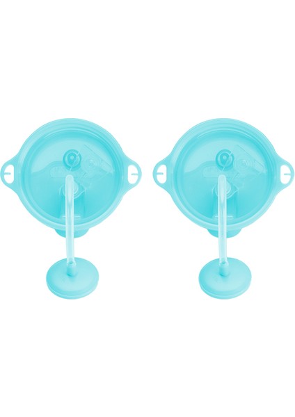 Tıklama Kilitli Uçlu Pipetli Alıştırma Bardağı 12AY+ 296 Ml, Mavi&mavi 2li Paket