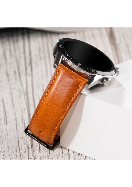 Huawei Watch Gt Gt2 E Gt2e Gt2pro Gt3 Pro Gt3pro Huawei Watch 4 Pro Ultimate Deri Kordon Kayış 46mm 22mm Taba