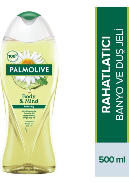 Body & Mind Papatya Özü ve Doğal Yağ ile Rahatlatıcı Banyo ve Duş Jeli 500 ml