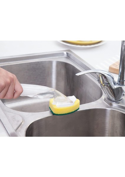 Bulaşık Fırçası Sabunluk, 6 Değiştirilebilir Başlıklı, Uzun Saplı Sünger Fırça, Tencere, Tepsi, Tabak, Mutfak Gereçleri (Yurt Dışından) modelleri