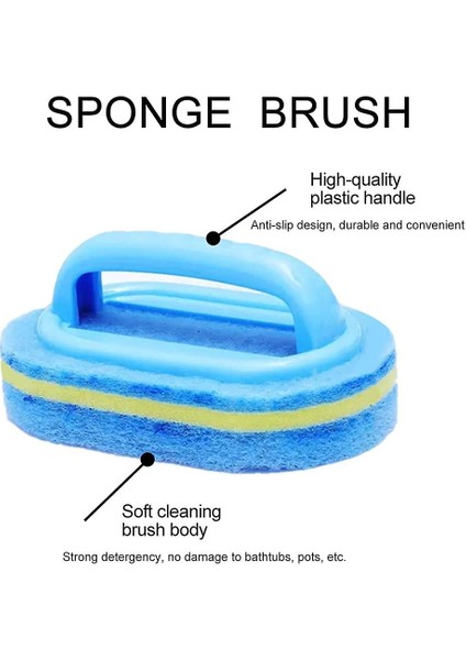 Temizlik Fırçası, Banyo Temizlik Süngeri, Mutfak Temizlik Süngeri, Küvet, Tuvalet, Duvar, Yer, Fayans, Sap Temizleme Fırçası (Mavi) (2 Adet) (Yurt Dışından) modelleri